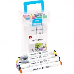 Набір скетч-маркерів 12 кольорів 820-12 в пластиковому боксі