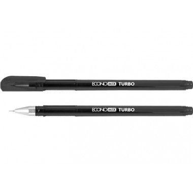 Ручка гелева ECONOMIX TURBO 0,5 мм, чорна