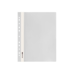 Папка-швидкозшивач А4 Economix з перфорацією, фактура "глянець", біла E31510-14