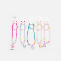 Набор украшений F 2-20 (1200/2) 5 видов, бусы, браслет, украшение-единорог, в пакете, ВЫДАЕТСЯ ТОЛЬКО МИКС ВИДОВ