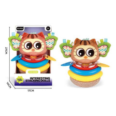 Пирамидка YT 24-76 (48/2) высота: 23 см, 3 кольца, прорезыватели, погремушка, в коробке