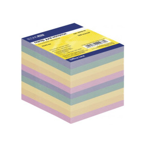 Бумага для заметок 90х90 мм Economix, 1000 л., Цветная E20938-99 непроклеєний