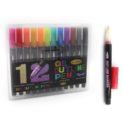 043024-S12 Набір глітерних маркерів 12кол., 12шт./етик.