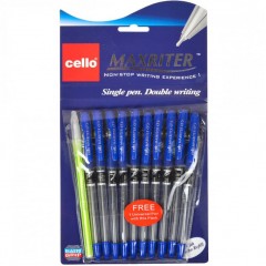 Ручка масляная MAXRITER 727 + 1 Cello синяя