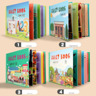 Книга логическая C 74270 (40) 10 страниц с заданиями, картинки, липучки, в пленке