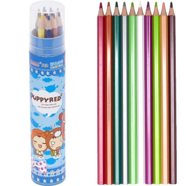 Карандаш 12 цветов в тубусе 6120