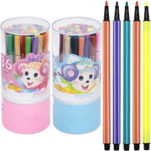 6120-36 Набір фломастерів Aodemei "Bear", 36шт., банка